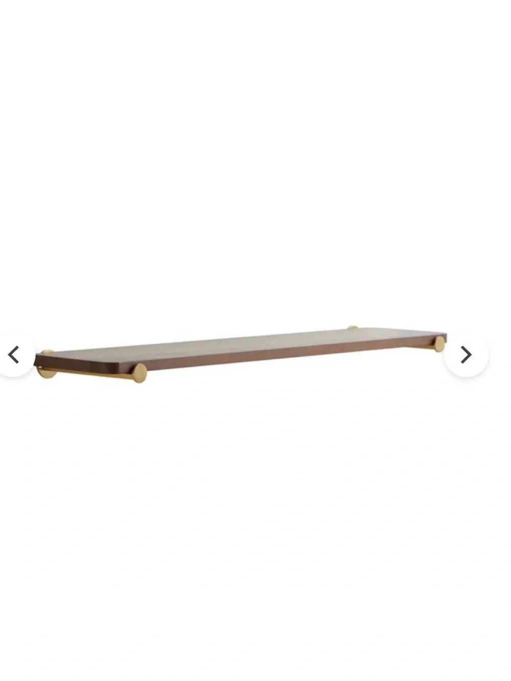 NWT Crate and Barrel Brass Riggs Dot Wall Shelf Bracket Set
